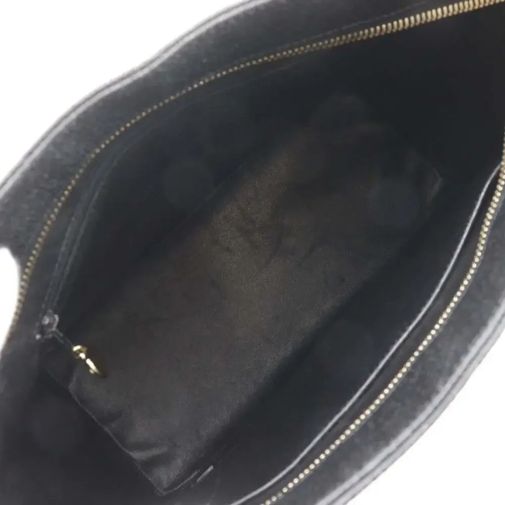 CHANEL Black Caviar Leather Logo Tote Bag